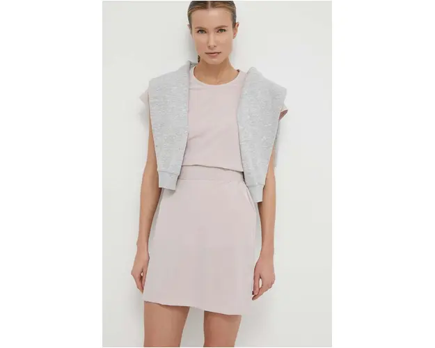 Helly Hansen fusta culoarea roz, mini, drept 34375