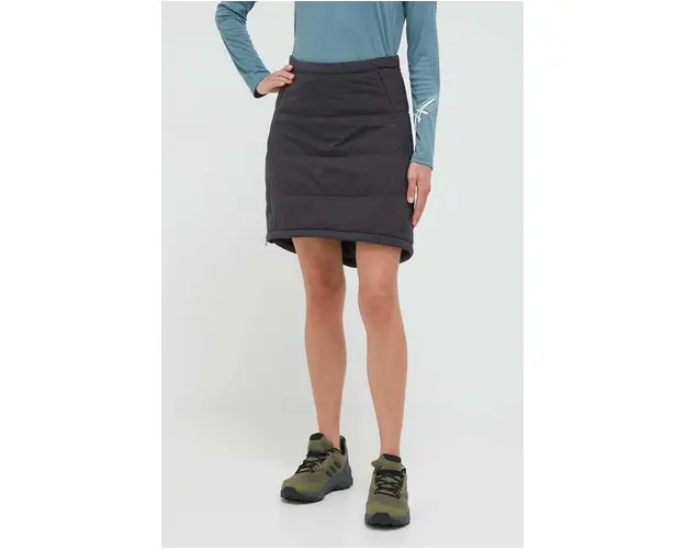 Jack Wolfskin fusta sport Alpengluehen culoarea gri, mini, evazati