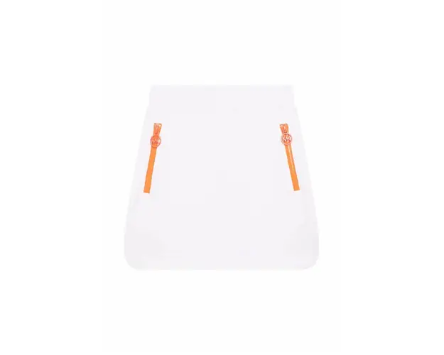 Michael Kors fusta din bumbac pentru copii culoarea alb, mini, drept