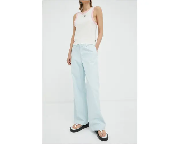 Levi's pantaloni de bumbac lat, high waist
