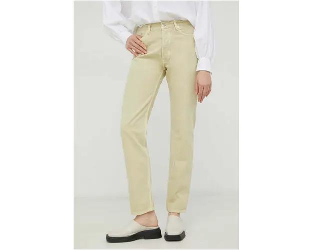 Samsoe Samsoe blugi din bumbac Susan high waist
