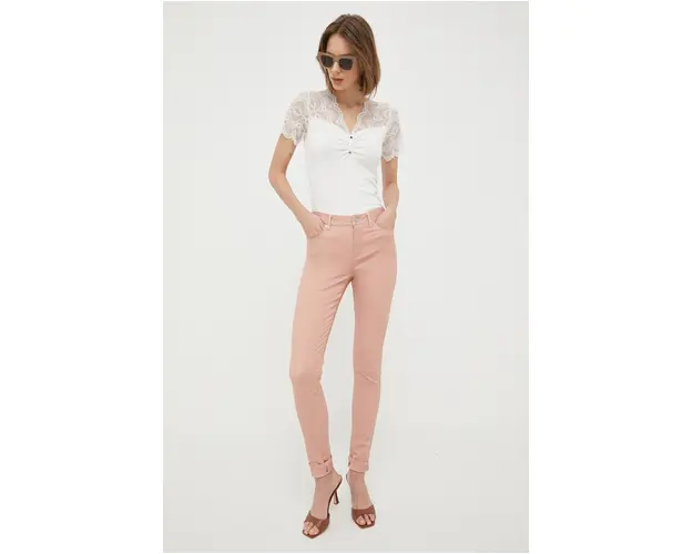 Morgan pantaloni femei, culoarea roz