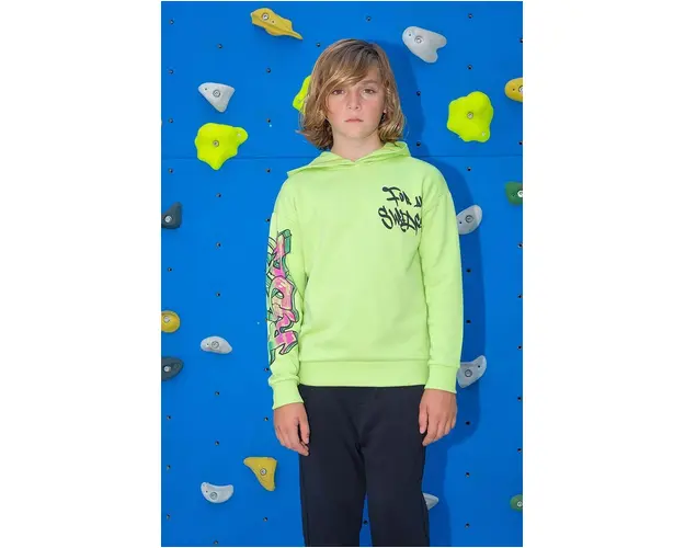 Sisley pantaloni de trening din bumbac pentru copii culoarea negru, modelator