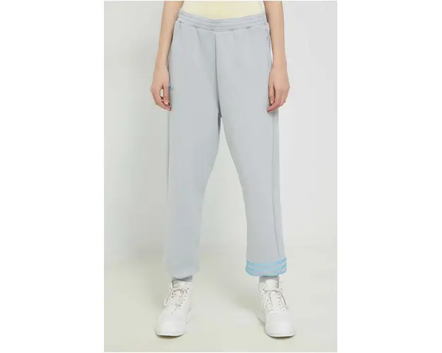 adidas Originals pantaloni de trening culoarea gri, cu imprimeu