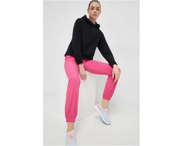 Fila pantaloni de antrenament Rochefaort culoarea roz, neted