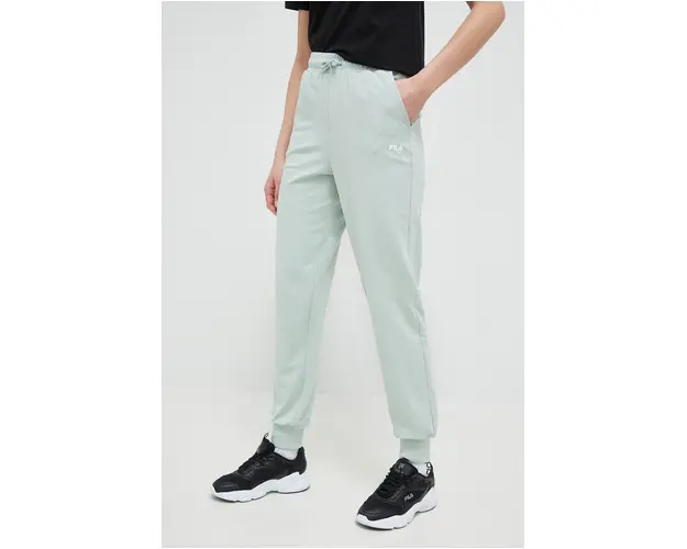 Fila pantaloni de trening culoarea turcoaz, neted