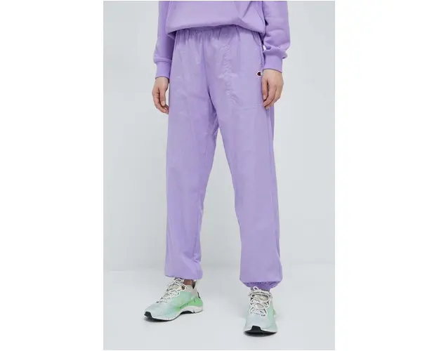 Champion pantaloni de bumbac culoarea violet