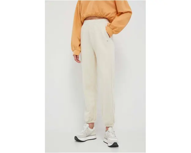 Champion pantaloni de trening culoarea bej, neted