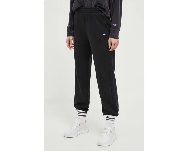 Champion pantaloni de trening culoarea negru, neted