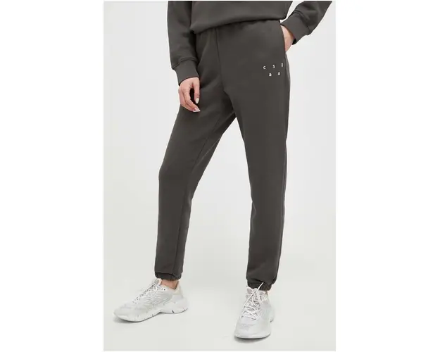 Casall pantaloni de trening culoarea gri, neted