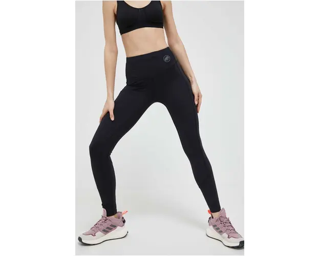 Mammut leggins sport Massone femei, culoarea negru, neted