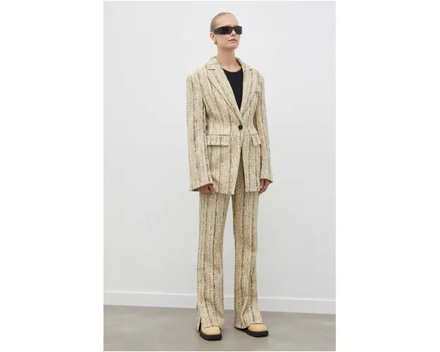 Day Birger et Mikkelsen pantaloni femei, culoarea negru, drept, high waist