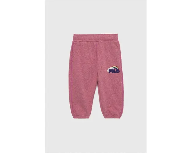 Fila pantaloni de trening pentru copii culoarea violet, cu imprimeu