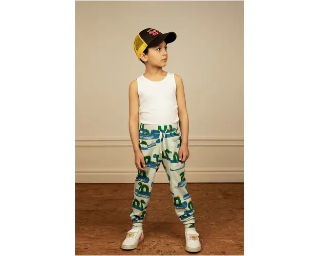 Mini Rodini pantaloni de trening pentru copii culoarea verde, modelator