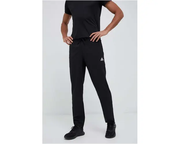 adidas pantaloni de antrenament Essentials Stanford culoarea negru, cu imprimeu