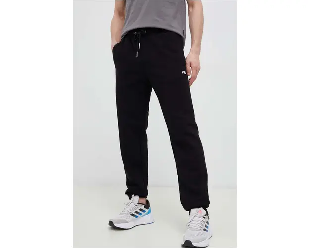Fila pantaloni de trening culoarea negru, neted