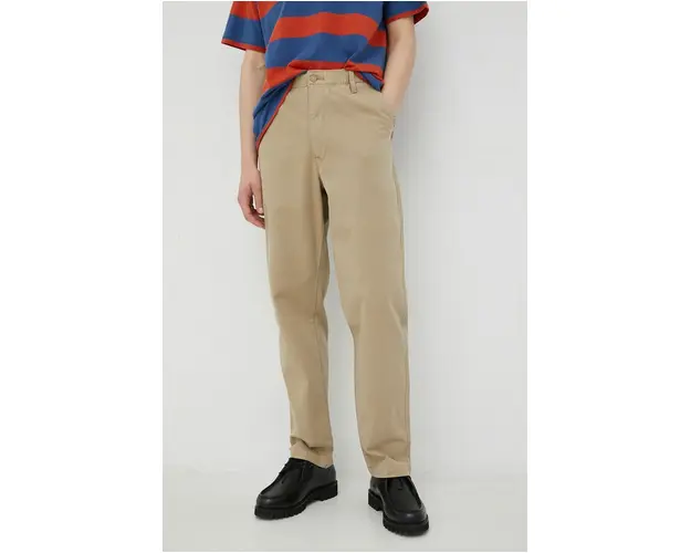 Levi's pantaloni barbati, culoarea bej, mulata