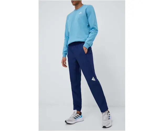 adidas Performance pantaloni de antrenament Designed for Movement culoarea albastru marin, neted