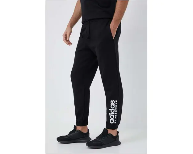 adidas pantaloni de trening culoarea negru, cu imprimeu