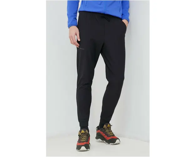 Marmot pantaloni de exterior Elche culoarea negru, neted