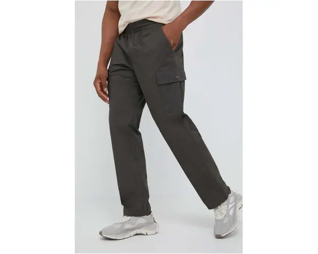 New Balance pantaloni barbati, culoarea verde, drept