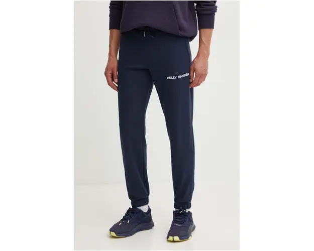 Helly Hansen pantaloni de trening culoarea bleumarin, uni 53926-992