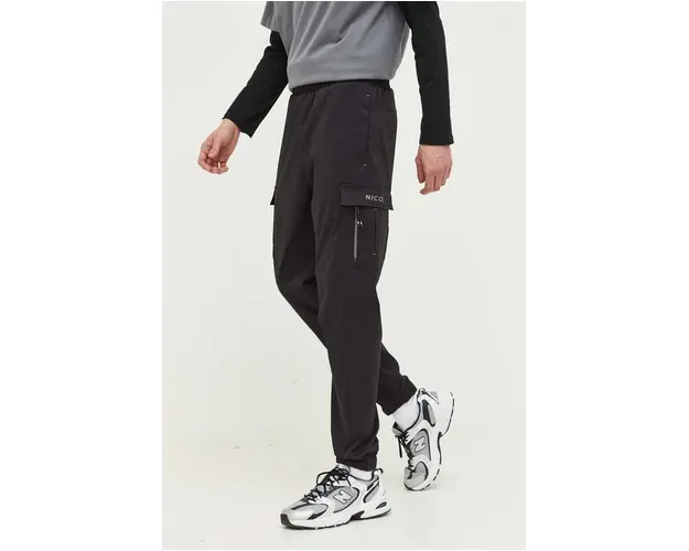 Nicce pantaloni de trening culoarea negru, neted