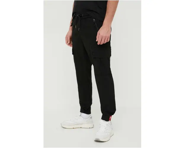 Alpha Industries pantaloni de bumbac Ripstop Jogger culoarea negru 116201.03-Black