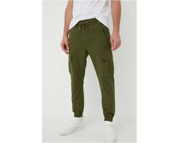 Alpha Industries pantaloni de bumbac Ripstop Jogger culoarea verde 116201.142-DarkOlive
