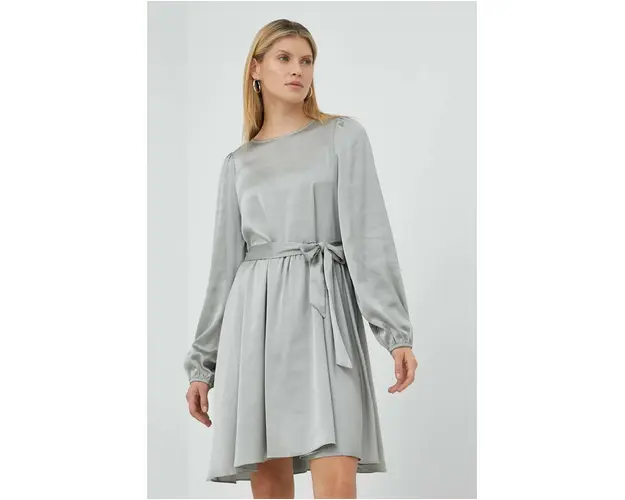 Bruuns Bazaar rochie culoarea gri, mini, evazati