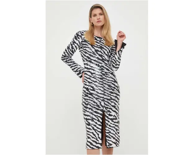 Notes du Nord rochie Glow culoarea negru, midi, mulata