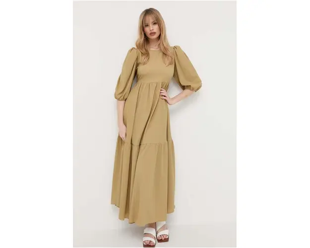 Notes du Nord rochie culoarea verde, maxi, evazati