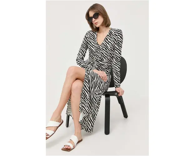 Notes du Nord rochie culoarea negru, maxi, evazati