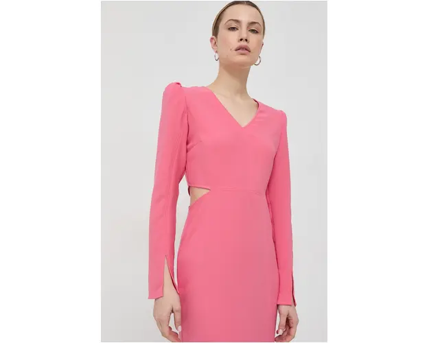 Notes du Nord rochie culoarea roz, maxi, drept
