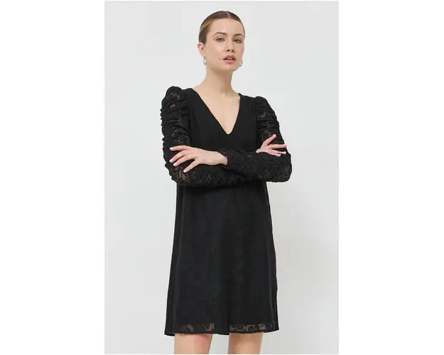 Notes du Nord rochie Faiza culoarea negru, mini, drept