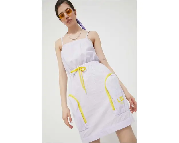 Love Moschino rochie culoarea violet, mini, drept