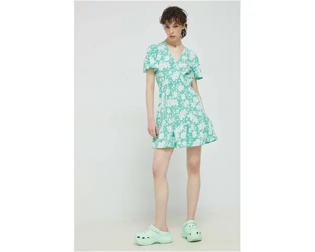 Billabong rochie culoarea verde, mini, evazati