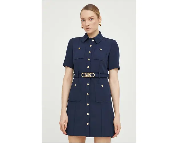 MICHAEL Michael Kors rochie culoarea albastru marin, mini, drept