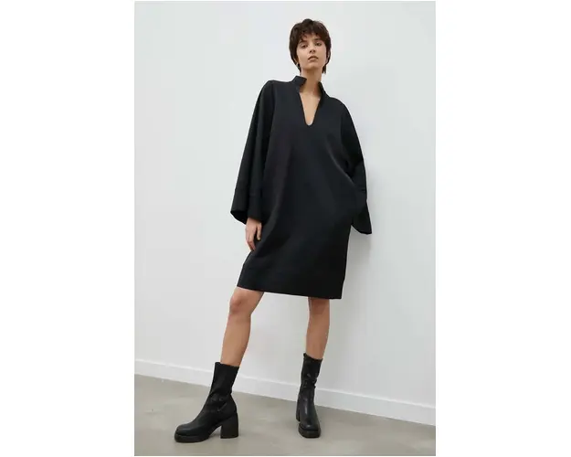 By Malene Birger rochie din lana culoarea negru, mini, oversize