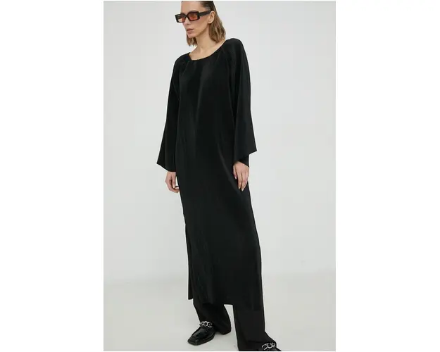 By Malene Birger rochie Viella culoarea negru, maxi, oversize