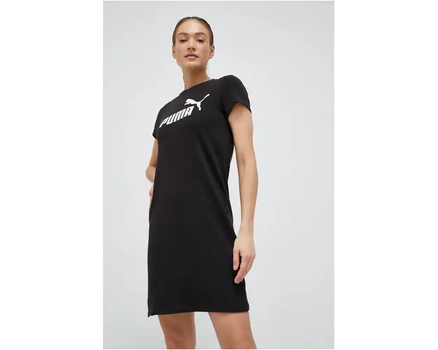 Puma rochie culoarea negru, mini, drept