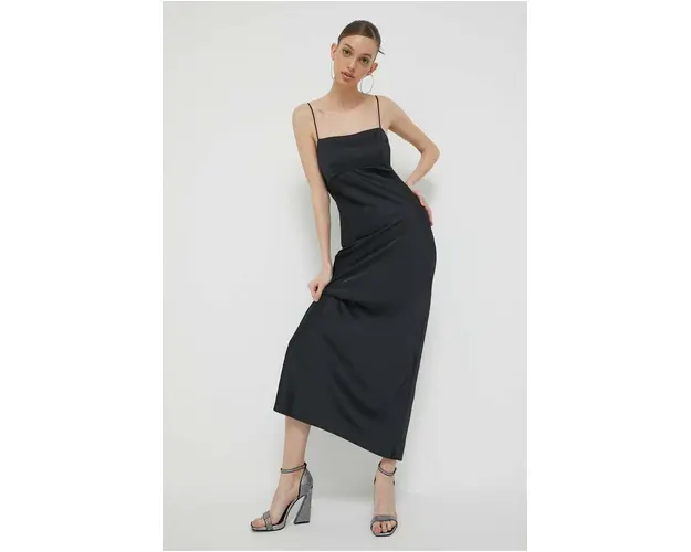 Abercrombie & Fitch rochie culoarea negru, maxi, mulata