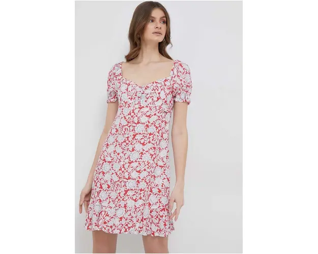 Pepe Jeans rochie Pavana culoarea rosu, mini, drept