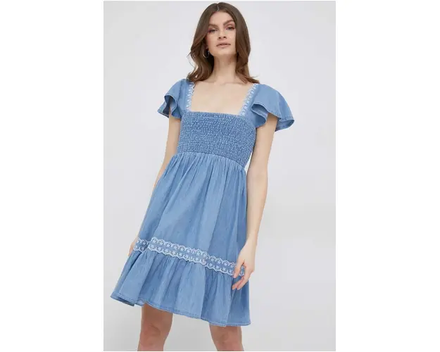 Pepe Jeans rochie jeans Adele mini, evazati