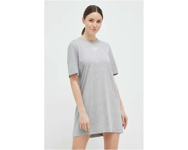 Reebok rochie culoarea gri, mini, oversize