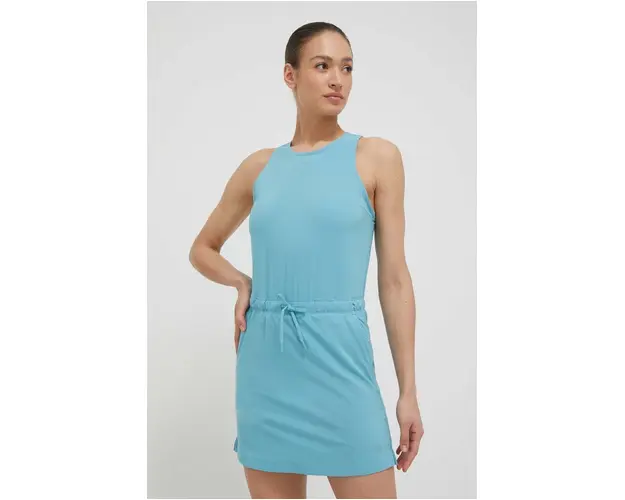 The North Face rochie sport Never Stop Wearing Adventure culoarea turcoaz, mini, drept