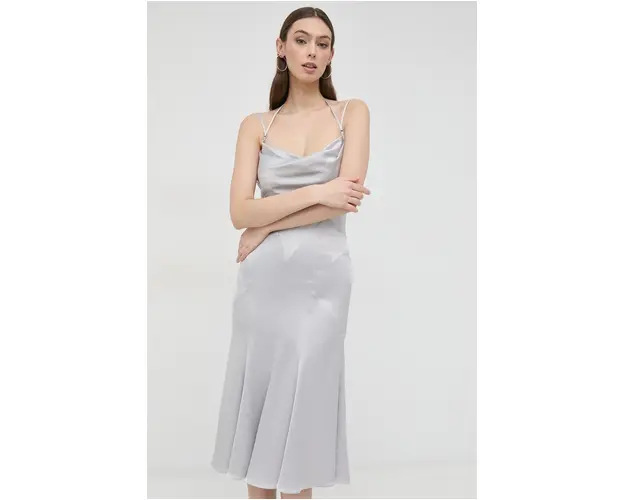 Trussardi rochie culoarea gri, midi, drept