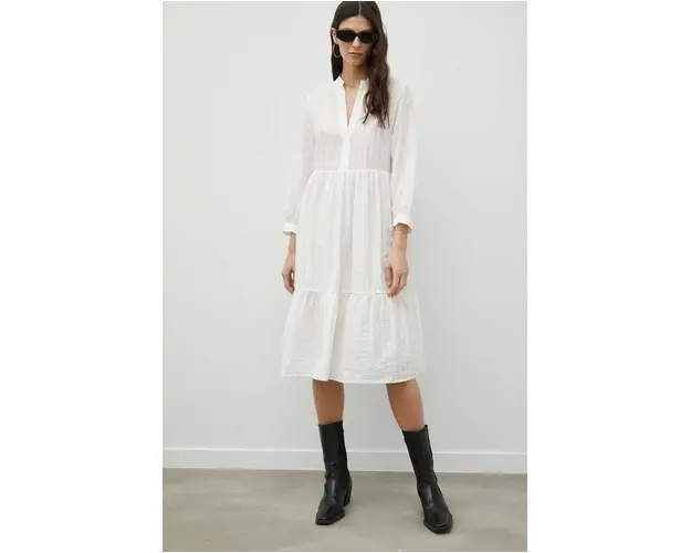 Drykorn rochie Sorcha culoarea alb, mini, oversize