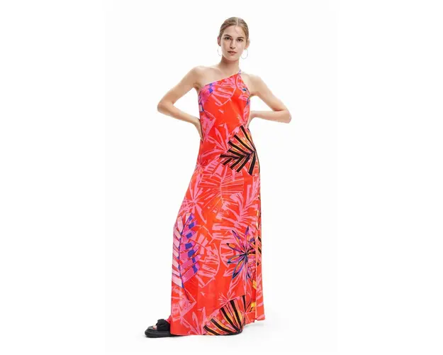 Desigual rochie culoarea rosu, maxi, drept