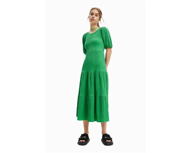 Desigual rochie culoarea verde, midi, evazati